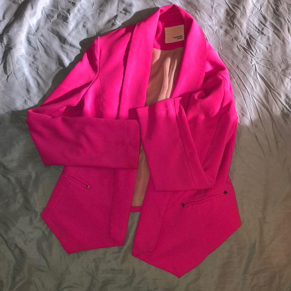 Neon pink blazer